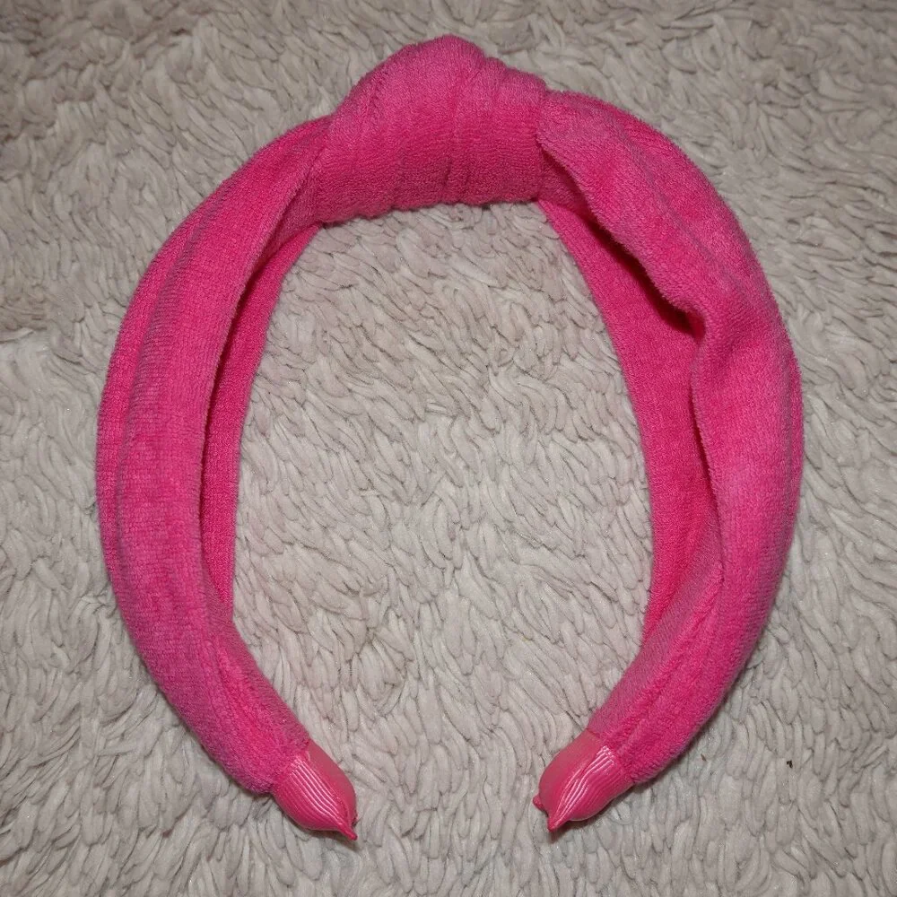Trendy Hot Pink Terry Knotted Headband - Like New!